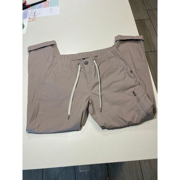 Vuori ripstop beige/taupe pants with drawstrings size Small - Picture 2 of 11